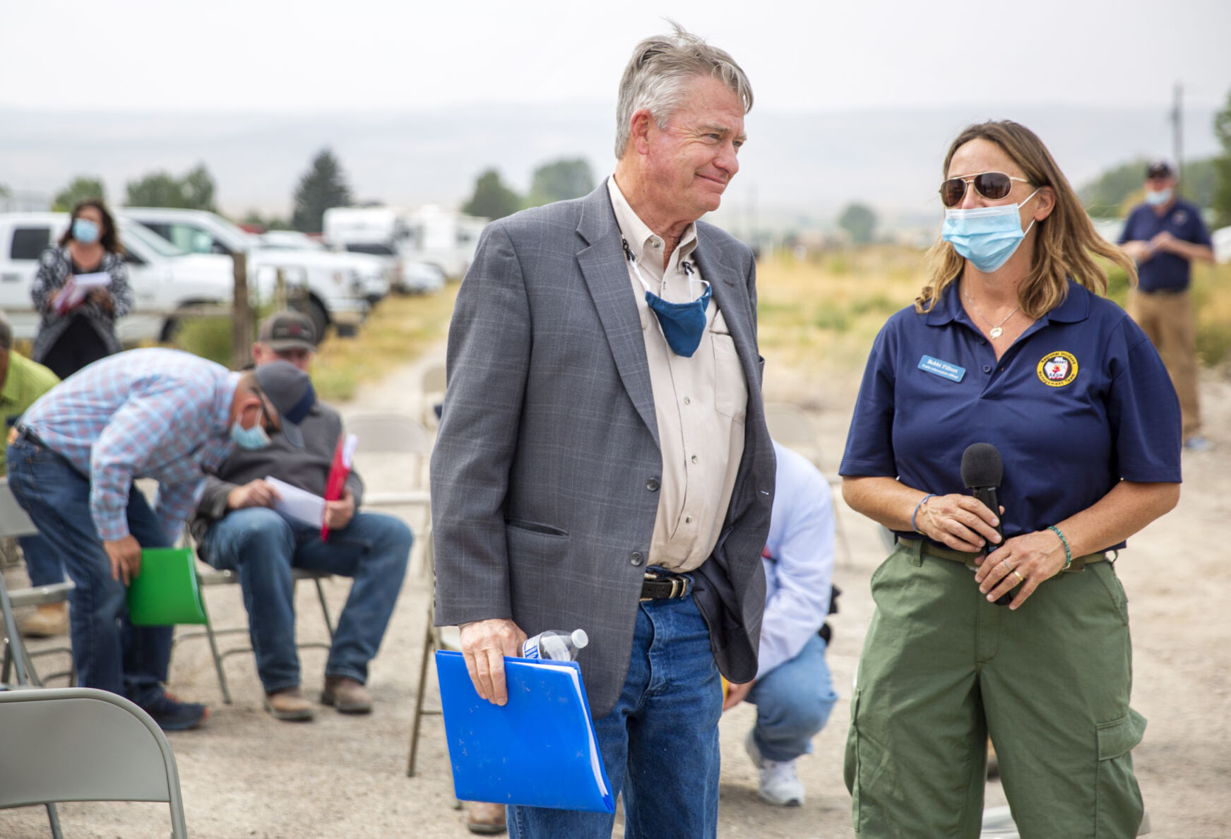 Gov. Little gets updated on Badger Fire